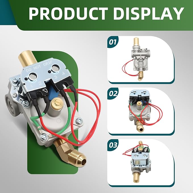 92089 GC10A-4E RV Water Heater Gas Valve Compatible with 10 Gallon Models (G10-1E G10-3E GC10-1E GC10A-2E GCH10A-3E GC10A-3E GC10A-4E) 93844 93870 93321 92078 93869 Valves Parts Assembly