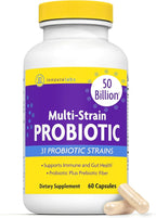 InnovixLabs Multi Strain Probiotics for Women & Men - Probiotic Supplement - 50 Billion CFU - Gut Health, Immune Support, Digestion, Lactobacillus Acidophilus, Prebiotics and Probiotics, 60 Capsules