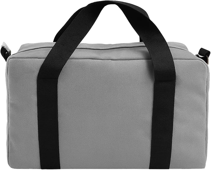 Small Tool Bag,Close Top Wide Mouth Tool Organizer Bag,Large Capacity Tool Bags for Men,Canvas Tool Storage Bag for Storage Handbag for Screwdrivers,Wrench,Pliers Hand Tools (Gray, 14 Inch)