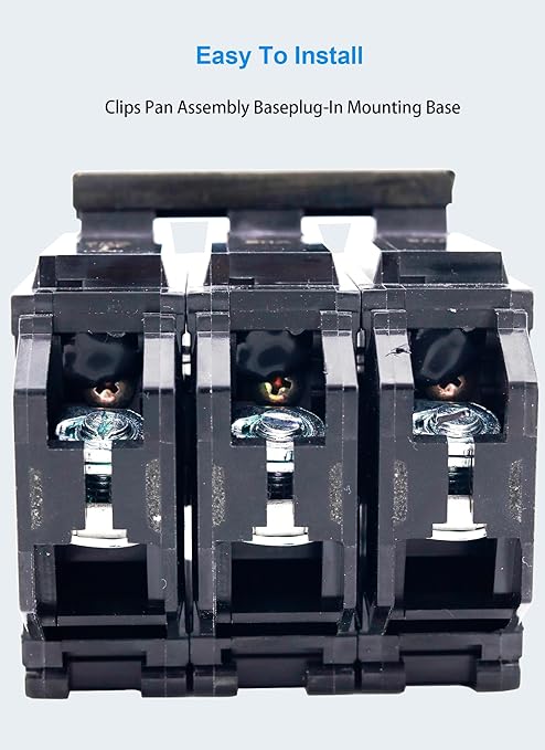 50 Amp Breaker 3 Pole Plug-in Mount Type THQL Feeder Molded Case Circuit Breaker 120/240V AC, Compatible with GE Thick Series and Q-Line Series Load Centers