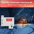 Marsflex Generator Interlock Kit for Cutler Hammer Horizontal Main only CH Series TAN Breaker 150 & 200 Amp Panels, 1 1/2 Inches Spacing Between Main and Generator Breaker, Professional Interlock Kit