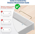 JOY DECOR Cabinet Pulls – 8-3/4 Inch Hole Center, Champagne Bronze, 5 Pack, Zinc Alloy Cabinet Handles for Drawers & Cupboard – Vintage Style Hardware for Kitchen, Bathroom, Dresser