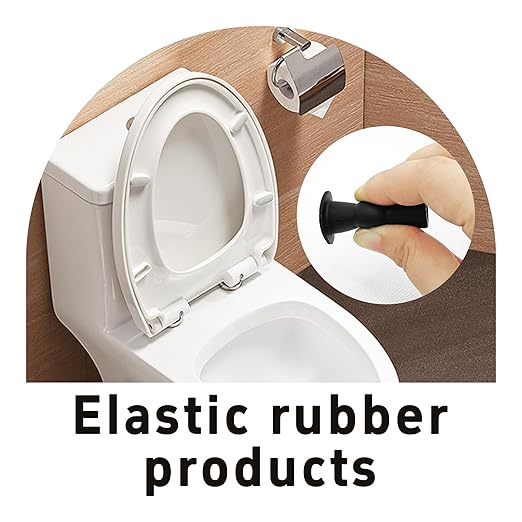 4 PCS Toilet Seat Hinge Bolts, Rubber Expansion Screws with Stainless Steel Hardware for Top Mount Toilet Seat Replacement