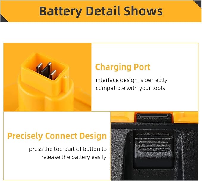 18V Replacement Battery for DeWalt DC9096 5.0Ah 18 Volt XRP Replacement Batteries for DeWalt DE9096 DC9098 DE9098 DE9098 DW9096 DW9095 Cordless Power Tools 1 Pack