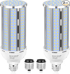 2 Pack 100W Corn LED Light Bulb Fanless,5000K Daylight(1000 Watt Equivalent) E26/E39 Large Mogul Base LED Cob Lamp 15,800LM for Outdoor Indoor Garage Warehouse Factory Workshop Street Backyard