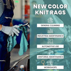 Premium Color Knit Cleaning Rags (600 lbs Pallet - 60x10 lbs. Bag) – Shop Rags Bulk for Workshops, Mechanics, Painters, and Home Use, Multipurpose Cotton T-Shirt Rags