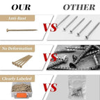 Wood Screws Deck Screws #10x3-1/2, 250 Pcs Torx Structural Screws, Construction Exterior Wood Screws, Timber Screws for Fence Log Landscaping Wood, T25 Bit Included, Yellow