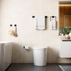 5-Piece Bathroom Hardware Accessories Set, 23.6 Inch SUS304 Stainless Steel Towel Bar Set, Wall Mounted Bathroom Towel Holders, Towel Hooks with Toilet Paper Holder