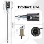 PATIKIL Candelabra Base Lamp Holder Light Socket, 6pcs UL Listed Keyless E12 Bulb Socket with 9.8" Wire Leads for E12 Incandescent LED Light Bulbs, 2.1" Tall