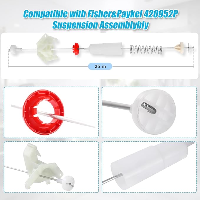 420952P Washer Support Bar Kit for Fisher & Paykel Compatible Models (4 Pack)