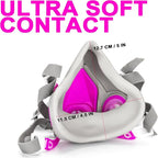 RANKSING Respirator Mask with Filters and Glasses to Against Dust Gases Fumes in Painting Spraying Sanding Orange/Pink