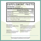 Luma Nutrition D3 + K2 Vitamin 10000 IU - Bone and Heart Health Supplement - Max Strength Immune Support and Calcium Absorption - 60 Softgels