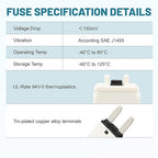 NuIth Manual Reset 25A Mini Fuse Circuit Breakers, E73 Low Profile ATM Circuit Breaker Blade Fuse DC 28V Resettable Standard Blade Fuses for Car Truck RV Marine (2PCS-25A)