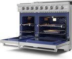 Gordon Ramsay by THOR Kitchen 48 Inch Professional Gas Range with Double Oven in Stainless Steel