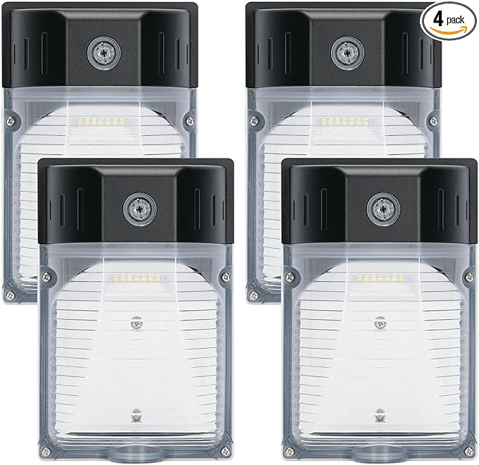 30W LED Wall Pack Light with Dusk to Dawn Photocell 4Pack, 3900LM 5000K Daylight, LED Wall Lights Outdoor Security Lighting for House Garage Yard Garden, IP65 Waterproof, 100-277VAC, ETL Listed