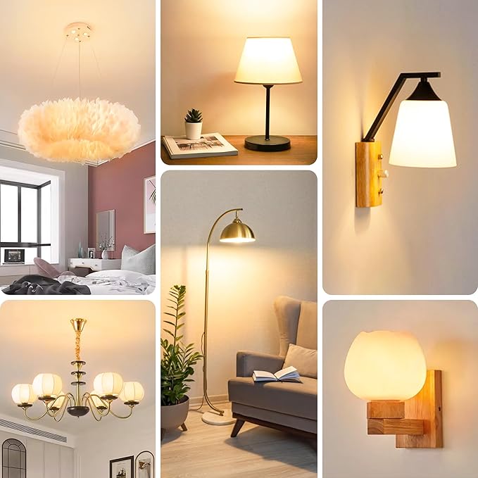 VOLIVO 12 Pack LED Light Bulbs, 60 Watt Equivalent A19 LED Bulb, Soft White 2700K, 9W E26 Standard Base, UL Listed 800 Lumens 120V, Non-Dimmable, Energy Saving Lightbulbs for Bedroom Indoor