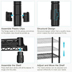 FUTASSI Black Clothing Rack with Grey Cover, P1C Plus Rolling Closets with Wheels, Metal Garment Rack for Hanging Clothes, Clothing Storage Wardrobe, 46" W x 18.5" D x 80.7" H, Load 524 Pounds