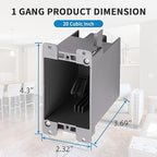 10 PK Old Work Electrical Outlet Box 1 Gang, 20 Cubic Inch Plastic Remodel Drywall Junction Boxes, ETL Listed to UL514C and UL263, Fire Rated for Two Hours