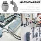 3/4 inch Liquid Tight Connector PVC Flexible Conduit Connector Kit,UL Listed,180 Degree and 90 Degree Connector Fittings 20 Pack(10 Pcs 180D/10 Pcs 90D)
