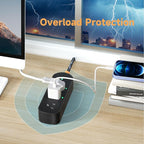 6ft Extension Cord, 3 Outlets Small Power Strip, Mountable Power Strip Weatherproof for Home, Outdoor, Travel.