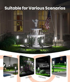 Solar Pathway Lights Outdoor,6 Pack Solar Lights Outdoor, IP65 Waterproof Auto On/Off Solar Garden Lights Solar Powered Landscape Lighting for Yard Walkway Driveway Pathway