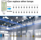 2-Pack 100W LED Corn Light Bulbs,5000K,AC110-277V,15000lm,E26/E39 Base,LED Replacement Metal Halide HID CFL for Commercial Industrial Lighting Warehouse High Bay Light Fixture Garage Workshop
