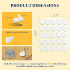 Adhesive Dots Double Sided– 100pcs Waterproof Small Sticky Tack Putty, Clear Removable Wall Sticky for Crafts, Posters, Balloons Festival Decoration Picture