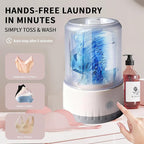 Underwear Washing Machine, BPA-free Portable Mini Washer for Socks, Baby Clothes, Cordless Small Laundry Cup for Travel, Dorm, Apartment, RV, Camp, Kids (Vanilla Off-White)