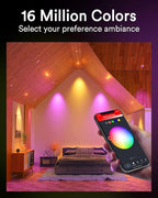 Lumary 4 Inch Smart Recessed Lighting, 360°+90° Adjustable Gimbal Light, COB Color Changing LED Ceiling Lights, 7W Eyeball Soffit Downlights, Work with Alexa/Google Assistant, ETL-Listed, 4 Pack