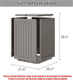 48 Gallon Package Delivery Box for Porch, Outdoor Storage with Lockable Secure, Large Double Wall Resin Outdoor Package Delivery and Waterproof