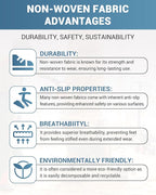 X-Large 200 Count Shoe Covers Disposable Non-Slip, Premium Cloth Boot Covers, Slip-resistant, Durable, Breathable, Non-toxic, Recyclable, Stretchable Fits Up to Size 13 US Men - Black