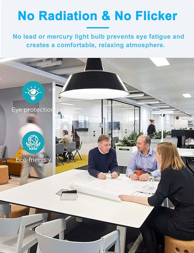 A19 LED Light Bulb 5000K Daylight, 12 Pack high Output A19 Incandescent Light Bulb 800LM 9W, Equivalent 60W, No Flicker E26 Base, Non-Dimmable E26 LED Bulb Long Lasting for 25 Years.