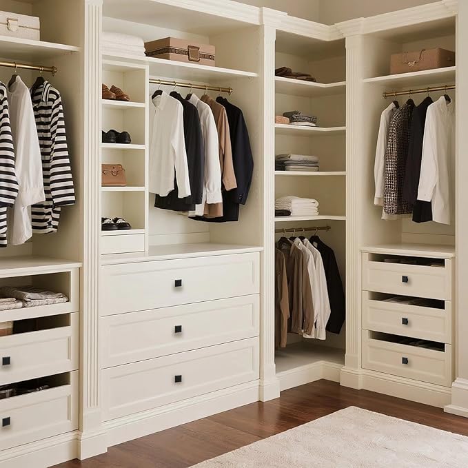 10 Pack Matte Black Cabinet Knobs Drawer Knobs Modern Cabinet Pulls Kitchen Cabinet Handles Kitchen Cabinet Hardware Timeless Drawer Pulls for Dresser Cupboard Wardrobe, M-Black(1x10)