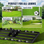 Three Oranges Lawn Leveling Rakes (30x10 inch), ,Spiral Patented Design, with a 72" Handle Rake, Suitable for Backyards, Gardens, Golf Courses, Farms, Pastures