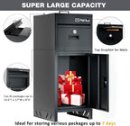 Package Delivery Boxes for Outdoor, Parcel Drop Boxes for Outside with Anti-Theft Design,Parcel Mailbox is Weatherproof, Rustproof,Suitable for Home/Office/Shop Non-installation(15.7*15.7*37.8 in)