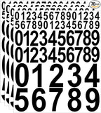 Leinuosen 260 Pcs Back to School Gifts Mailbox Numbers Stickers Adhesive Numbers for Outside Reflective Vinyl Waterproof Address Sticker for Mailbox Signs, Classroom, 1&2&3 Inch(Black Word)