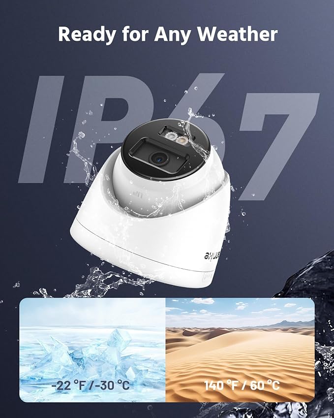 ANNKE 4K PoE Security Camera System, 12MP H.265+ 8CH NVR with 2TB Surveillance Grade HDD, 6Pcs 8MP IP Cams, Spotlight Color Night Vision, RTSP, IP67 Waterproof