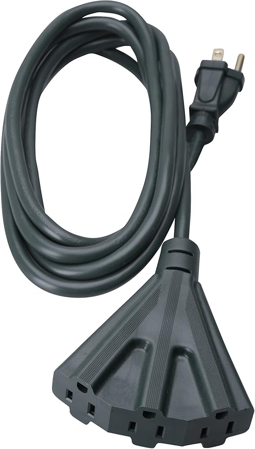 Southwire AgriPro Medium Duty Extension Cord - 14/3 Gauge - Tri-Tap Outlets - Water Resistant Vinyl Jacket - Flexible All-Weather Cord - UL Listed - 25 Foot