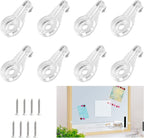 20 Pack Clear Retainer Clips, Door Holder Cabinet Panel Bracket Screen Fixing Kit, Mirror Hanging Hardware for Vanity Mirror Window Screen