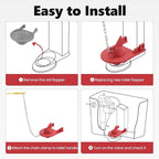 2 Inch Shark Fin Toilet Flapper Compatible with Kohler GP1078440, Toilet Flapper Replacement Part, for Kohler Toilet Tank Parts Red (2 Pack)