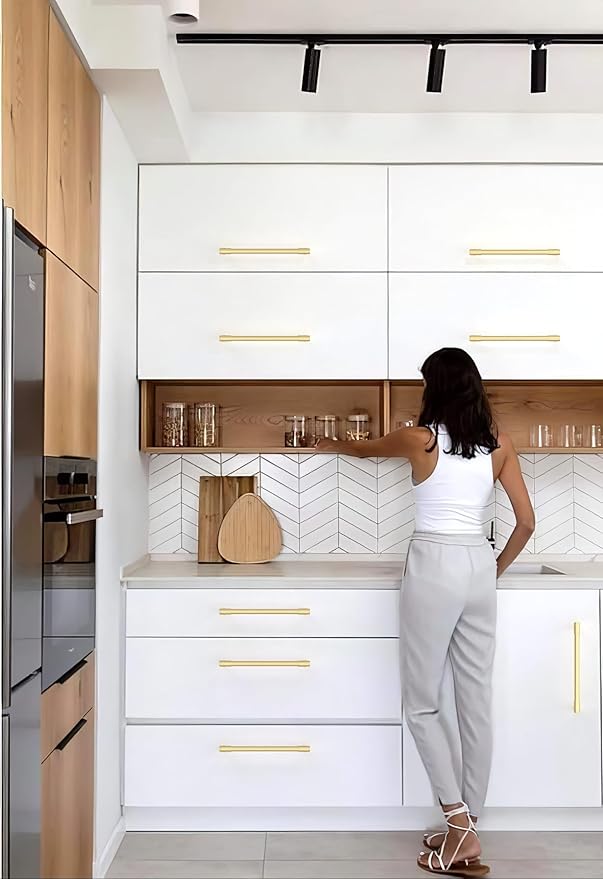 10 Pack Brushed Gold Cabinet Pulls 7.5 Inch(192mm) Kitchen Cabinet Handles Cabinet Hardware for Drawer Pulls