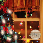 25 Pack C7 Christmas Light Bulbs Nightlight Bulb Vintage Clear Replacement Bulbs for Christmas Village Houses, Xmas Tree, Night Lights, Window Candle & String Light Bulbs Replacement, E12 Base, 5W