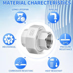 ChillWaves 304 Stainless Steel Cast Pipe Fitting, Union，1/2" NPT Female，Thread Adapter(4-PACK)