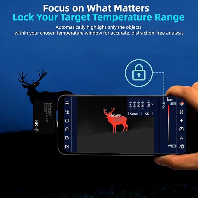 Mini Thermal Camera for Android, Small Thermal Imager for Smartphone, 512x384 Super IR Resolution, 256x192 IR Resolution, Infrared Camera for Home Inspection, HVAC, Automotive