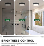 Akicon Dimmer Switch for Exhaust Fan with Light, Single Pole Fan Light Switch, Neutral Wire Needed, White