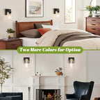 Set of 2 Wall Sconces for Bathroom, Modern Vanity Light Fixtures, Bronze Wall Mount Lighting Lanterns, Farmhouse Wall Lights with Clear Glass Shade for Bedroom Living Room Mirror Hallway Kitchen