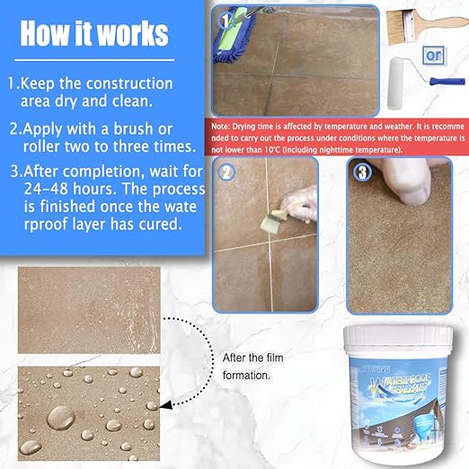 Waterproof Sealant, Acrylic polyols for The Preparation of high Performance Industrial coatings, Invisible Waterproof Coating, 70oz Suitable for Indoor and Outdoor Brick Wall, Metal, Ceramic