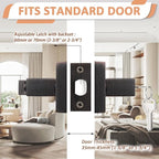 Probrico 2 Pack Oil Rubbed Bronze Entry Door Lever with Lock, One Keyway Entrance Door Locksets for Front Door (Three Same Keys), Exterior Square Door Lock Interior Bedroom Entrance Door Knob