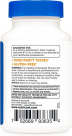 Nutricost KSM-66 Ashwagandha Root Extract 600mg, 60 Veggie Caps (3 Bottles) - 5% Withanolides - with BioPerine