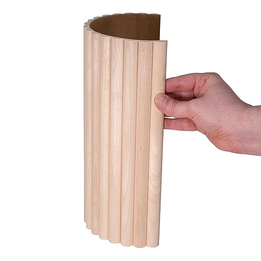 Architectural Products by Outwater 1' Wide x Nominal 4' High x 5/16' Thick Flexible Tambour Sheet, Maple